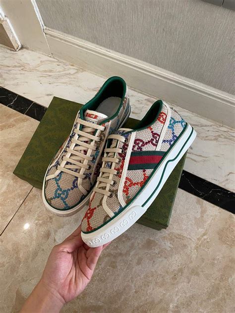 fake gucci rose sneakers|Gucci knockoff sneakers.